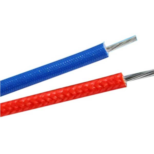 Tinned Copper Silicone Rubber Flexible Cable Braided Fiberglass Sheath