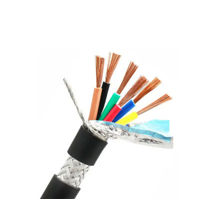 Black Flexible Control Cable With Copper Conductor Material For Industrial Automation