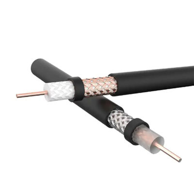 1000MHz 75ohm Black High Voltage Coaxial Cable For 80C Temperature Applications