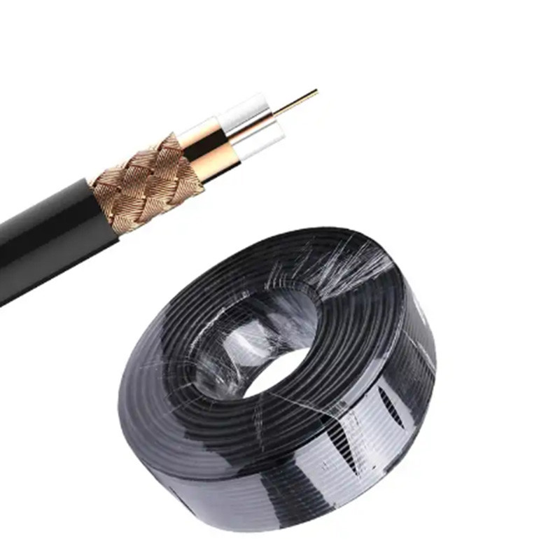 1000MHz 75ohm Black High Voltage Coaxial Cable For 80C Temperature