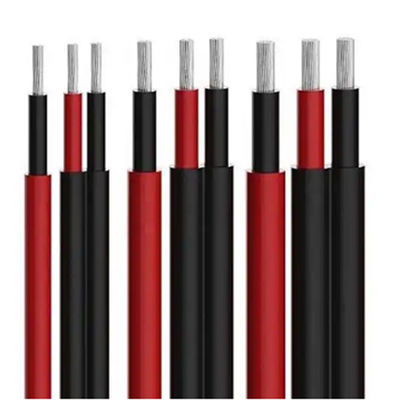 Flexible 600V PV Wire Solar Power Cable with IP67 Connectors and Various Core Sizes