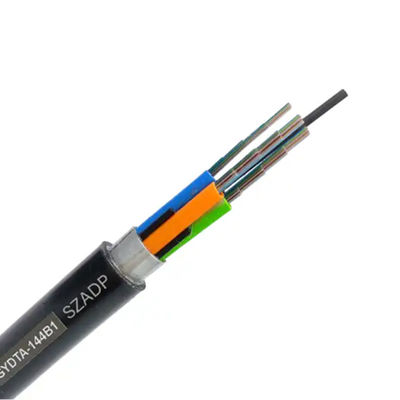 Outdoor Dual 8 Core FTTH Fiber Optic Cable GYTA53 LSZH PVC Jacketed