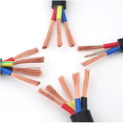RVV PVC Insulated Stranded Electric RVV Cable 0.6/1kv 90°C Black Soft Sheathed 0.7 1 3mm